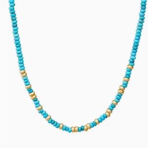 Adina Eden Turquoise Beaded With Golden Accent Choker NWT